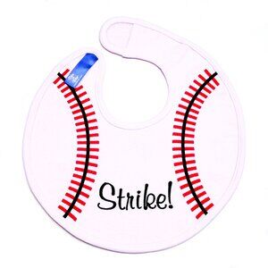 Dibs on Bibs, Baseball Baby Bib